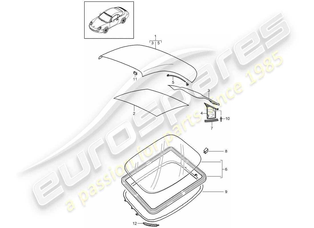 a part diagram from the porsche 2010 (997-2) parts catalogue