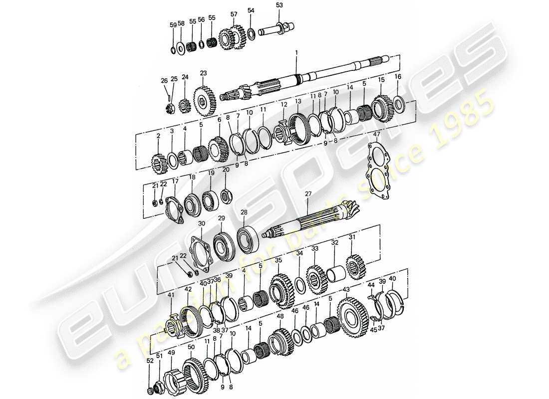 a part diagram from the porsche 1974 (911) parts catalogue