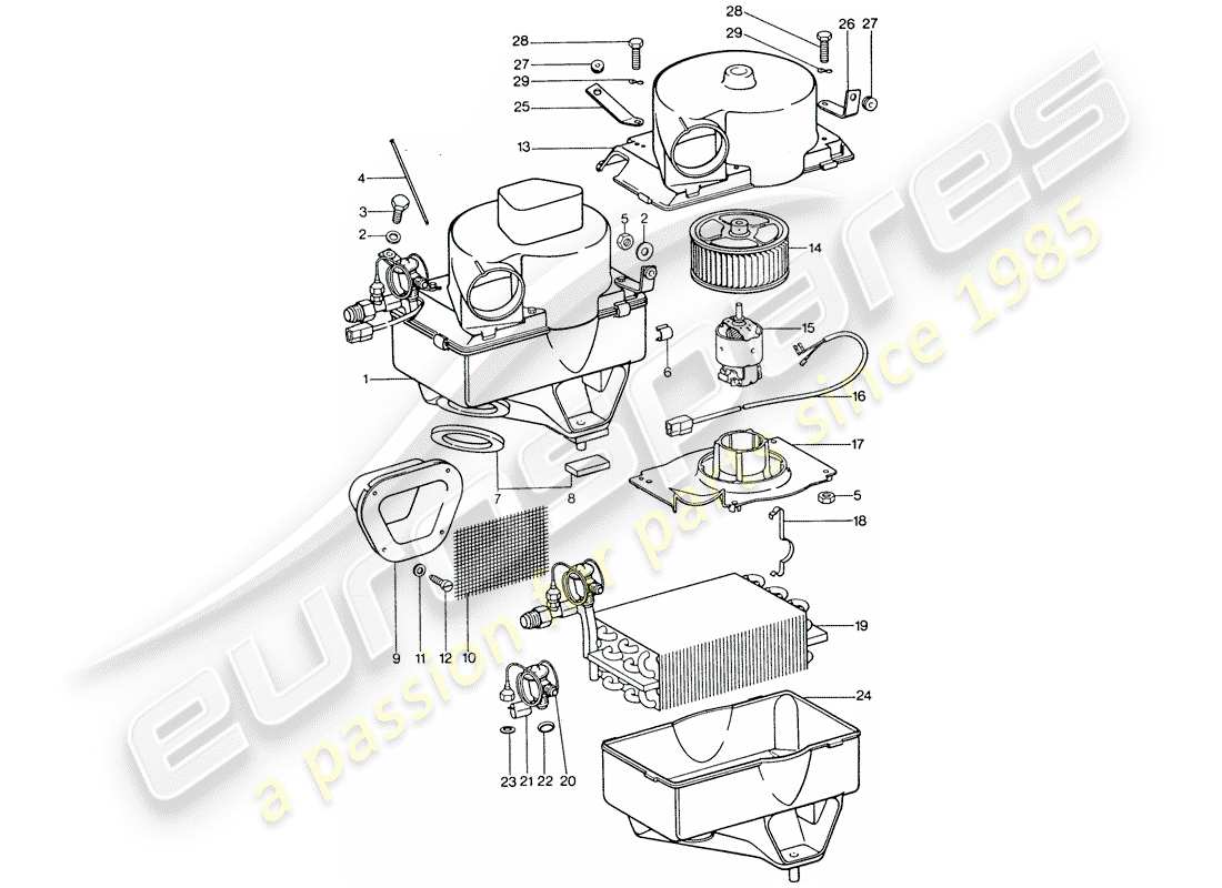 a part diagram from the porsche 1974 (911) parts catalogue