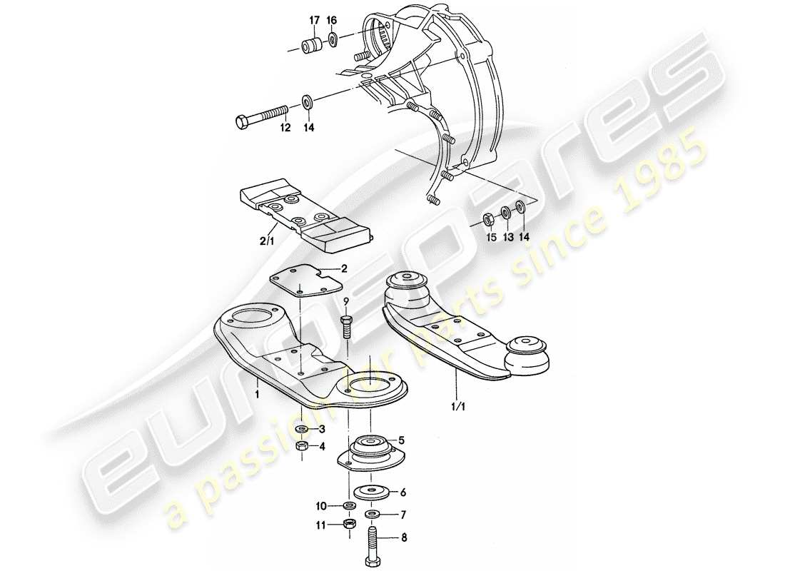 porsche 1977 (911) transmission suspension part diagram