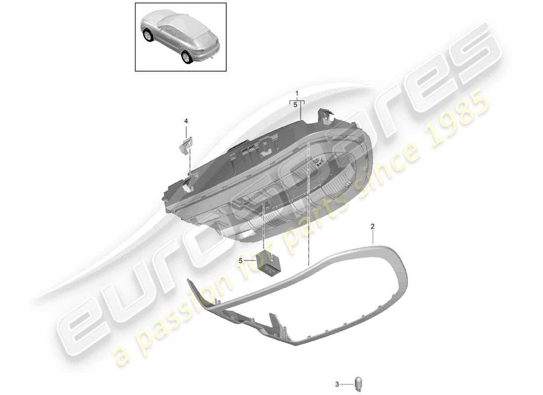 porsche 2015 (macan) bracket part diagram