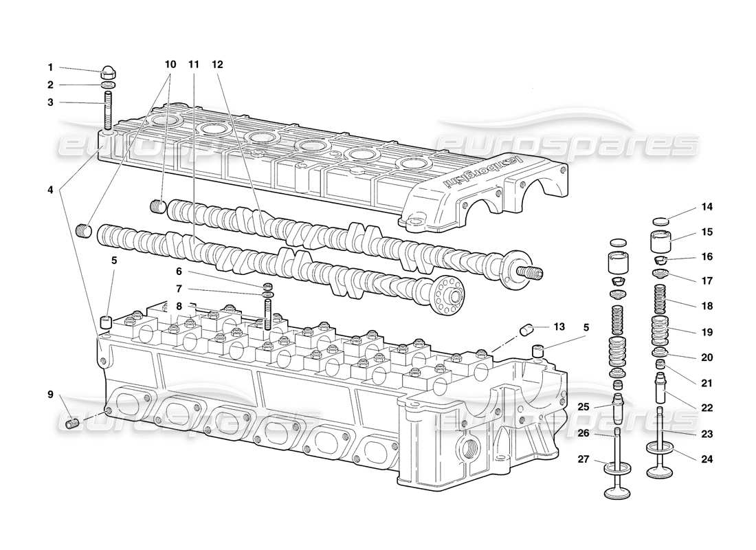 a part diagram from the lamborghini diablo parts catalogue