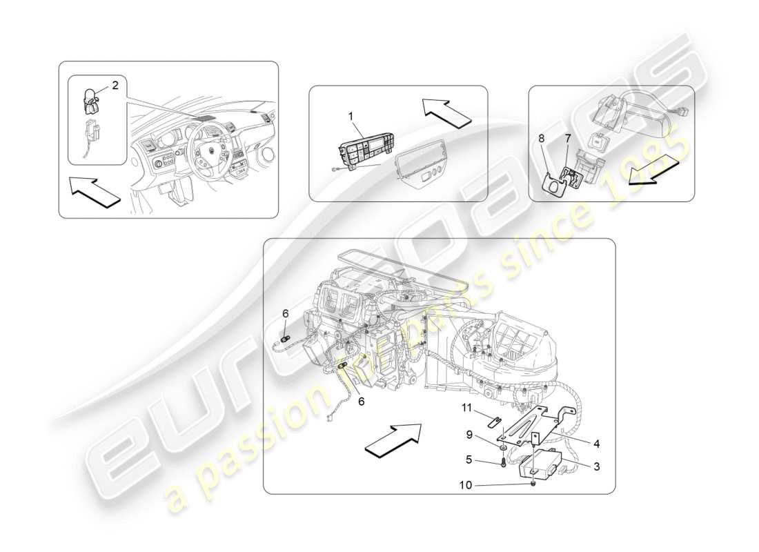 a part diagram from the maserati granturismo s (2017) parts catalogue