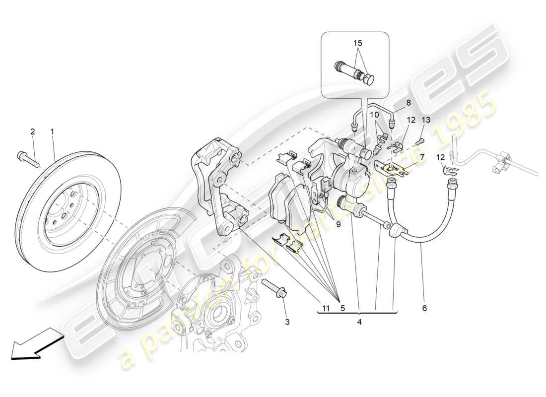a part diagram from the Maserati QTP 3.0 TDS V6 275HP (2015) parts catalogue