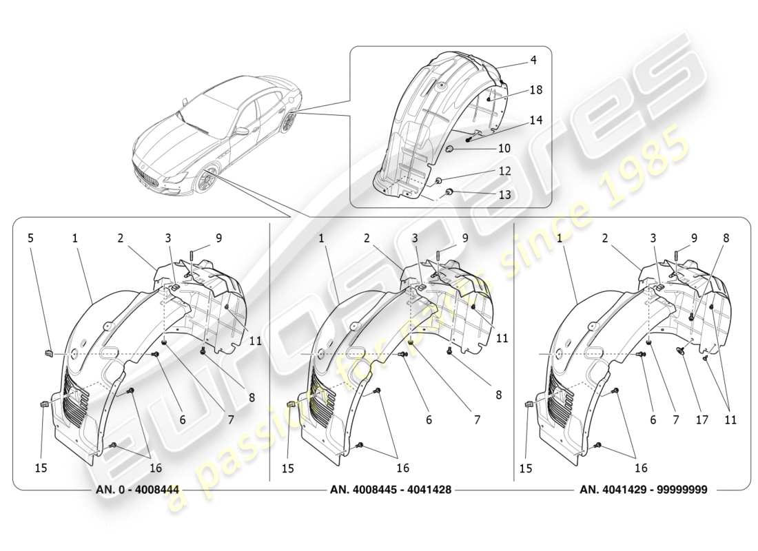 a part diagram from the Maserati QTP 3.0 BT V6 410HP (2014) parts catalogue
