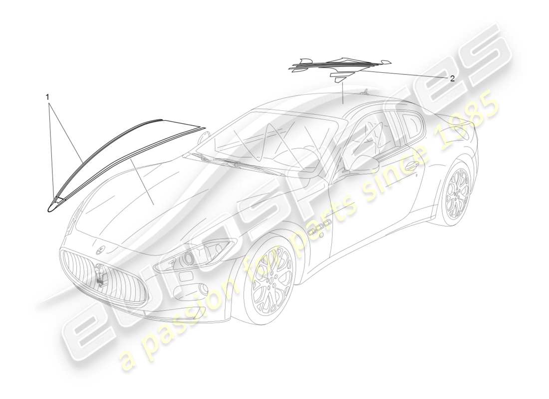 a part diagram from the maserati granturismo parts catalogue