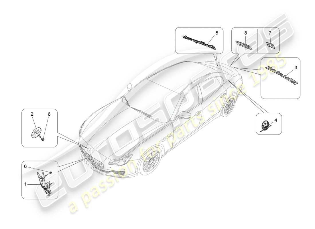 a part diagram from the Maserati QTP 3.0 BT V6 410HP (2014) parts catalogue