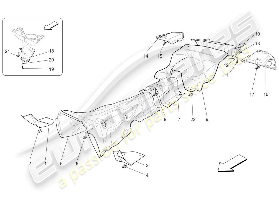a part diagram from the maserati granturismo parts catalogue