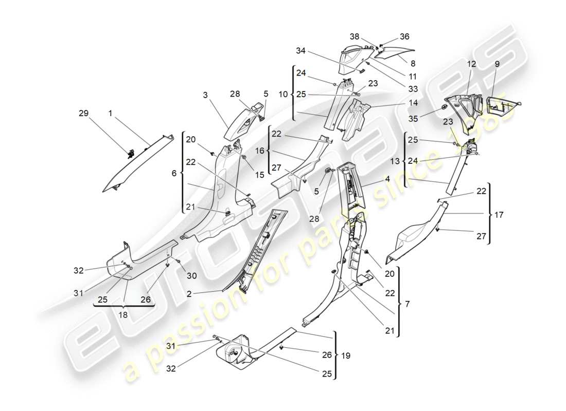 a part diagram from the Maserati QTP 3.0 TDS V6 275HP (2015) parts catalogue