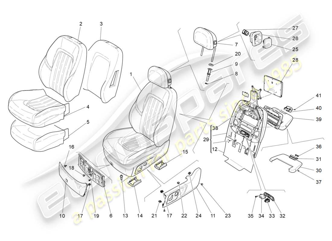 a part diagram from the Maserati QTP 3.0 TDS V6 275HP (2015) parts catalogue