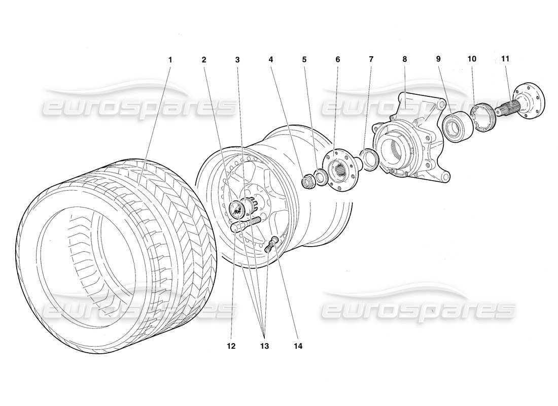 a part diagram from the Lamborghini Diablo SV (1997) parts catalogue
