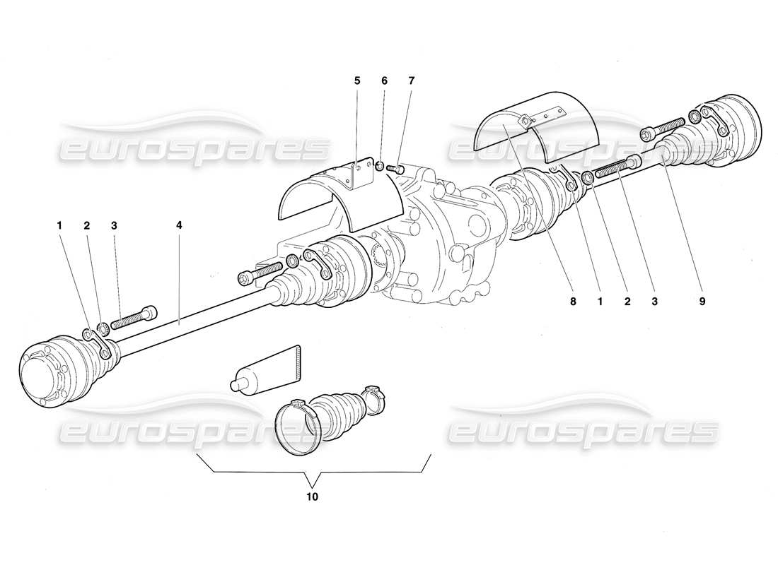 a part diagram from the lamborghini diablo parts catalogue