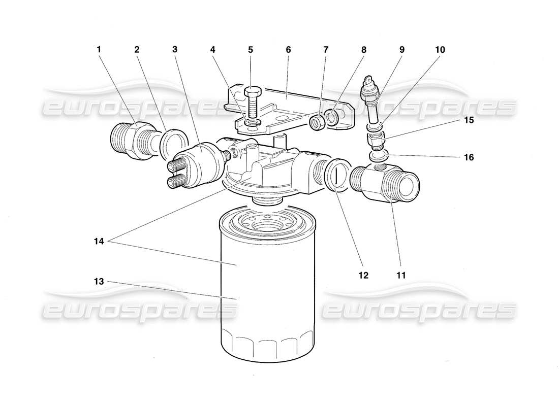 a part diagram from the lamborghini diablo sv (1997) parts catalogue