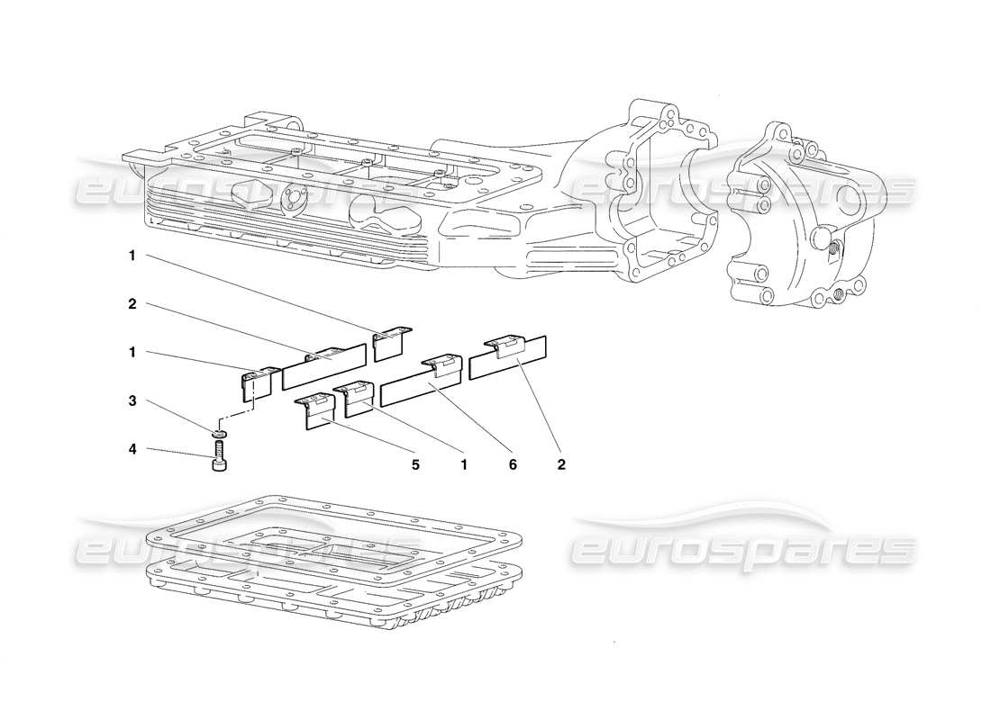 a part diagram from the lamborghini diablo sv (1998) parts catalogue