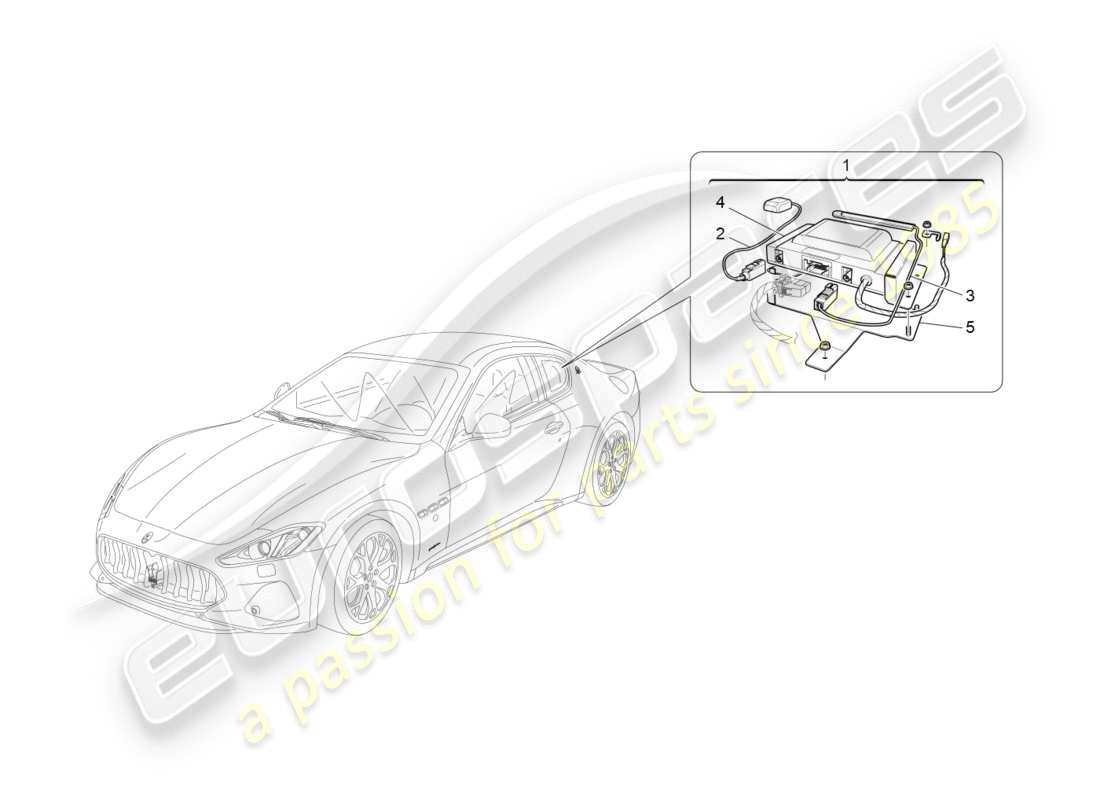 a part diagram from the maserati granturismo s (2018) parts catalogue