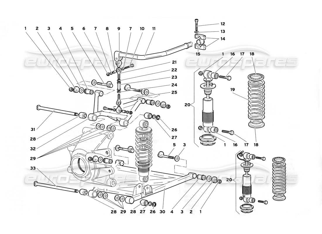 a part diagram from the Lamborghini Diablo SV (1999) parts catalogue