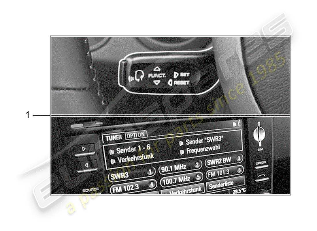 porsche 2009 (tequipment) language selection part diagram