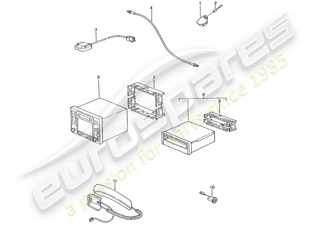 porsche 2005 (996) navigation system - teleph.operat.device/-teleph. - d >> - mj 2002 part diagram