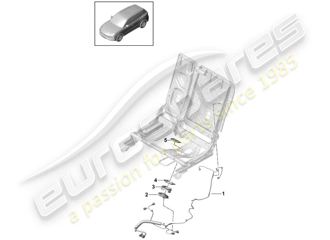 porsche 2018 (cayenne e3 9ya/9yb) harness part diagram