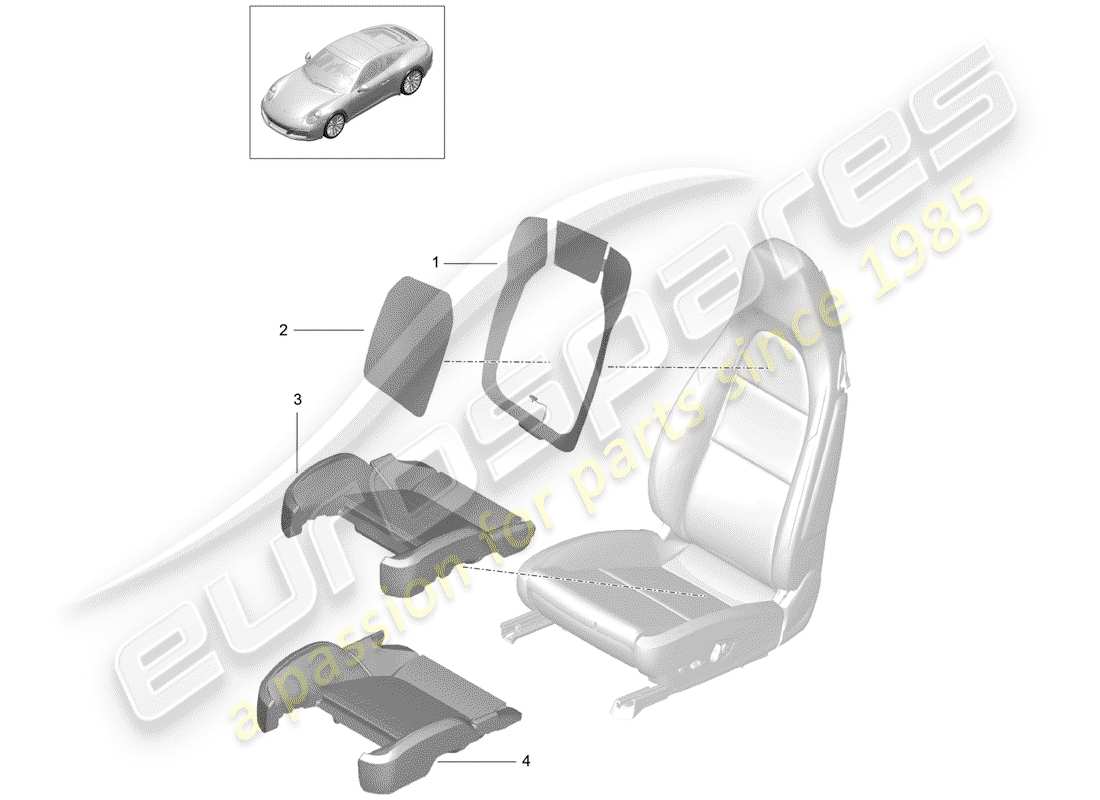 porsche 2019 (991-2) heater element part diagram