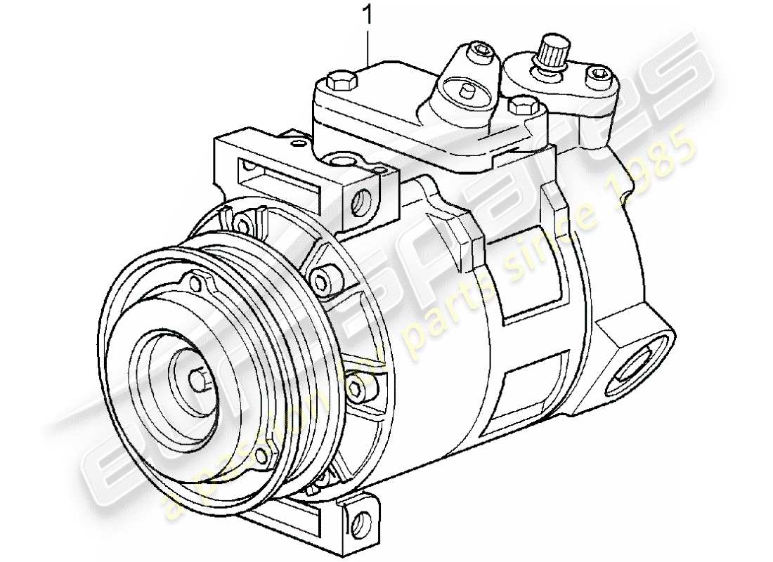porsche 2008 (refurbished and exchange catalogue) compressor part diagram