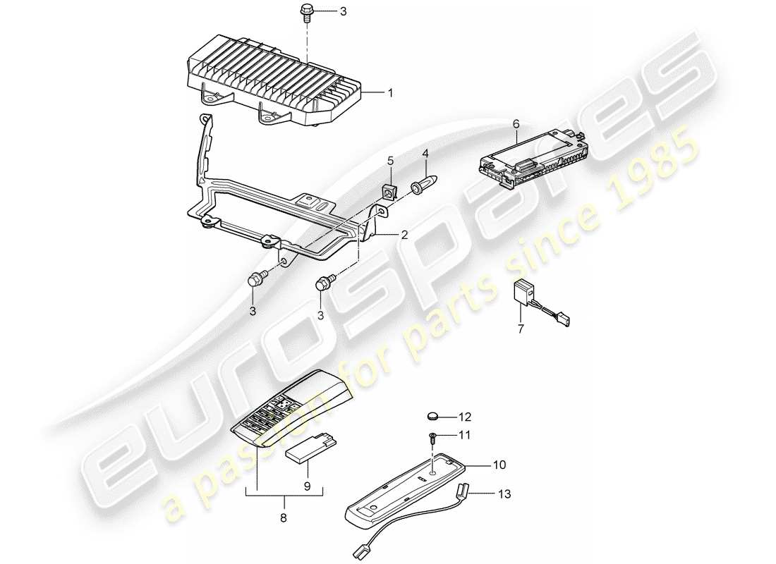 porsche 2007 (cayenne e1 9pa) amplifier part diagram