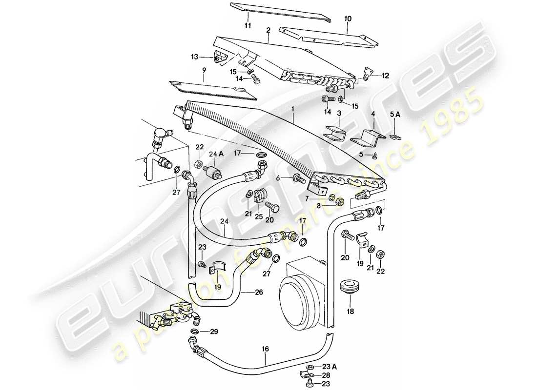 porsche 1989 (911) capacitor - lines - accessories and others part diagram