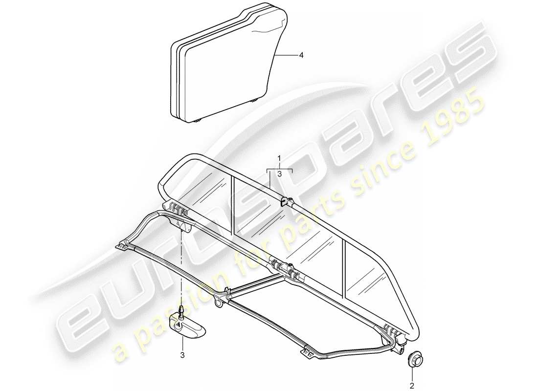 porsche 2011 (997-2) windscreen part diagram