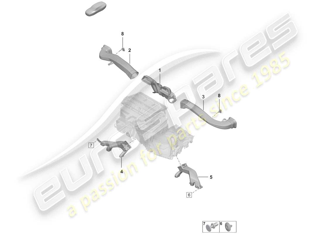 porsche 2019 (992-1) air conditioner part diagram