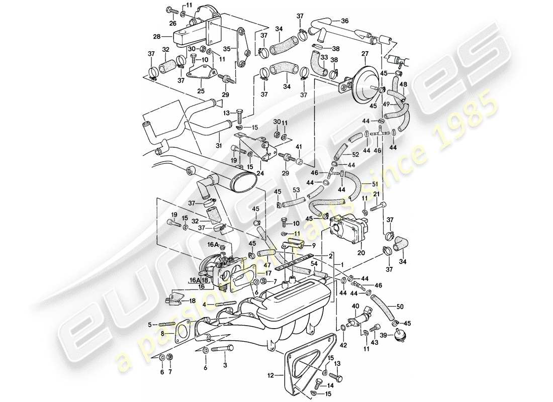 porsche 1977 (924) k-jetronic part diagram
