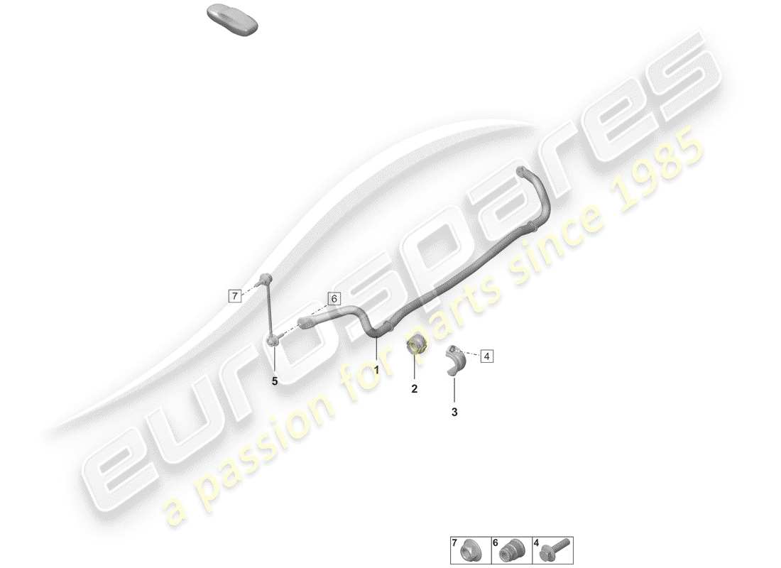 porsche 2019 (992-1) stabilizer part diagram
