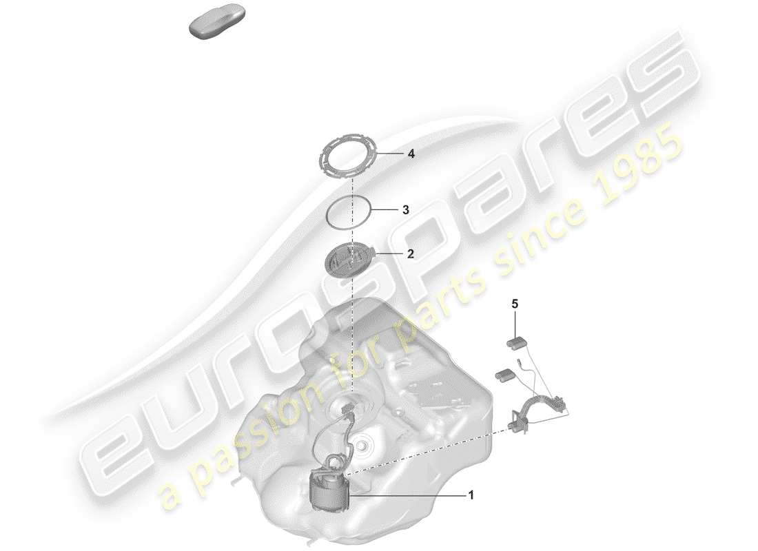 porsche 2019 (992-1) fuel pump part diagram