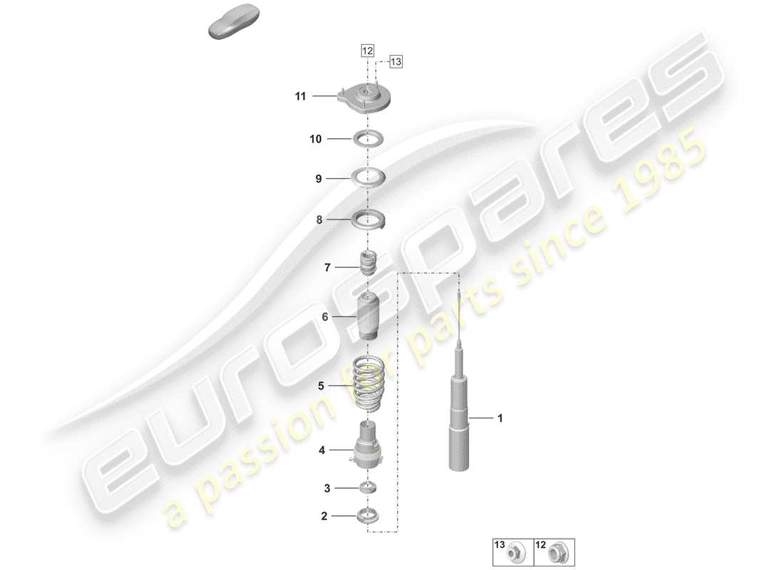 porsche 2019 (992-1) suspension part diagram