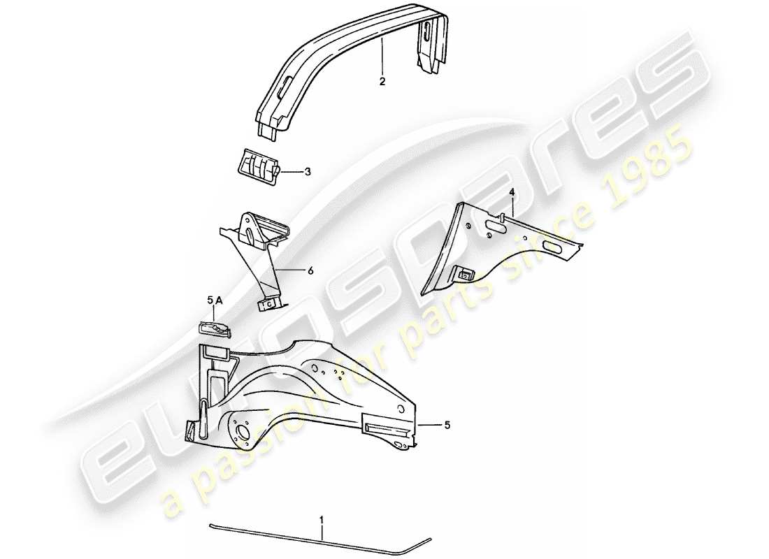 porsche 1980 (911) inner panel part diagram