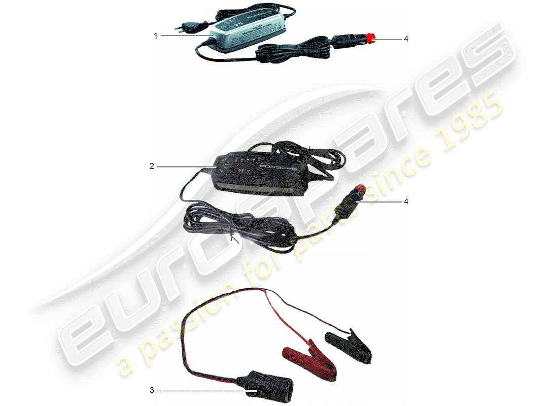 porsche 2018 (tequipment cayenne) charger part diagram