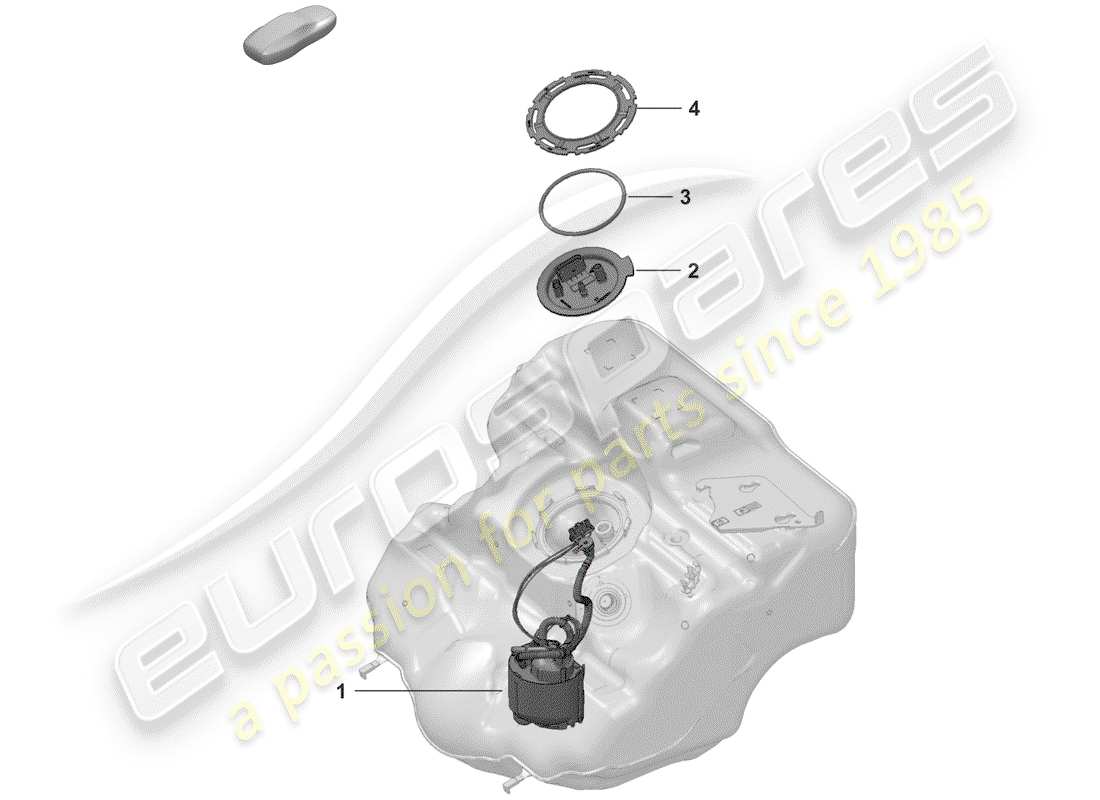 porsche 2020 (992-1) fuel pump parts diagram
