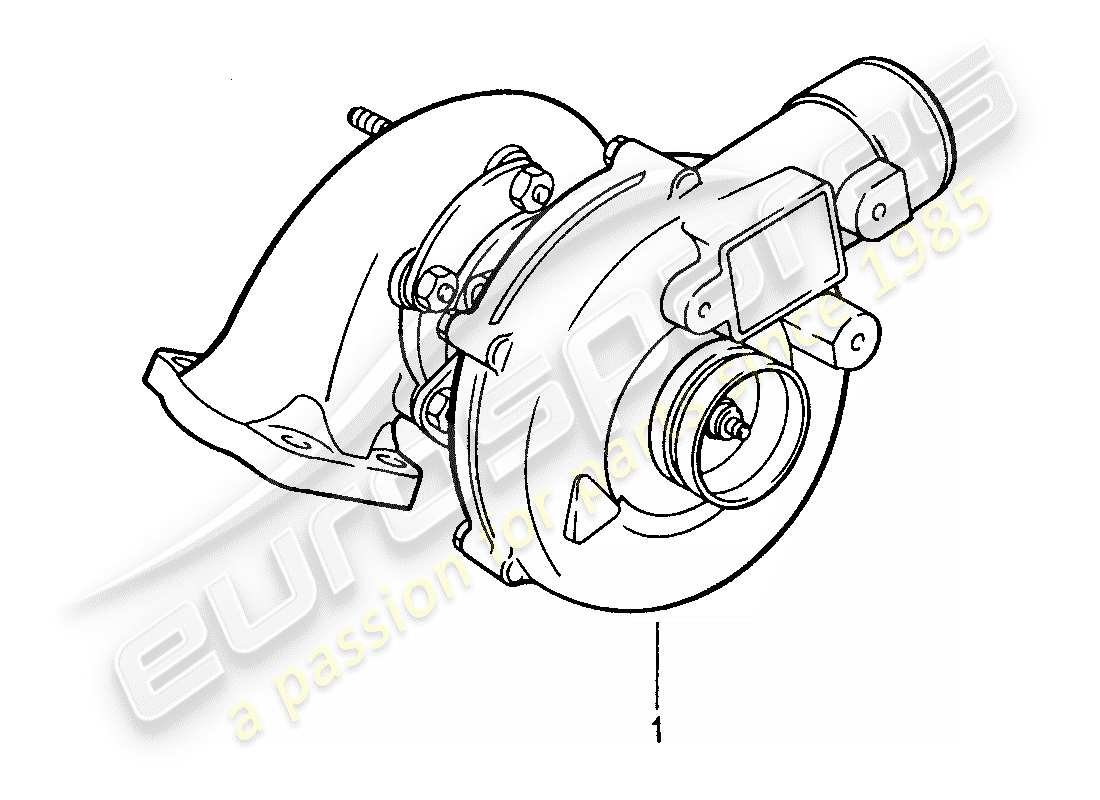 porsche 1988 (959) exhaust gas turbocharger parts diagram