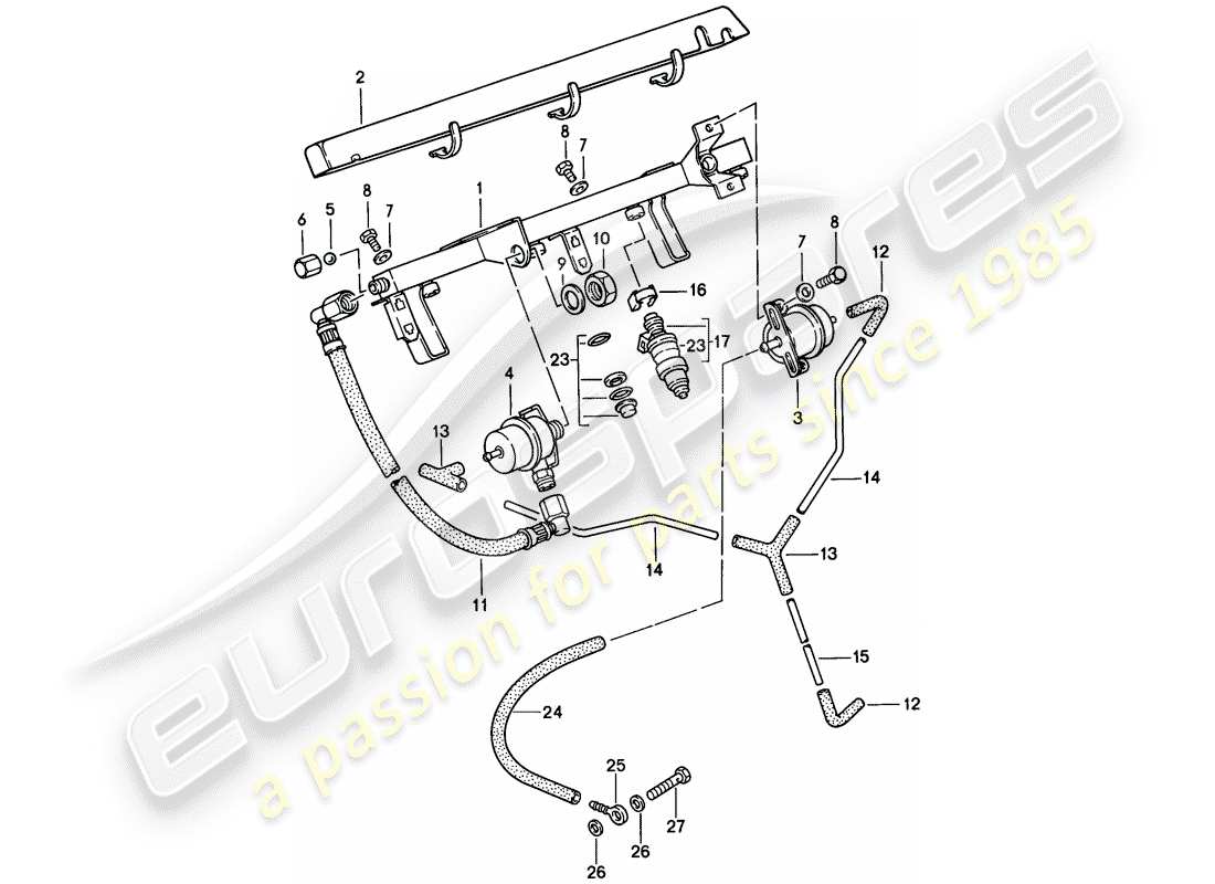 porsche 1986 (944) l-jetronic - 2 part diagram