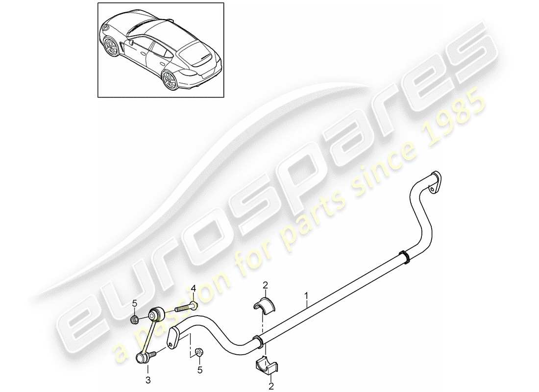 porsche panamera 970 (2016) stabilizer part diagram