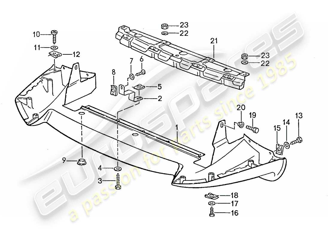 porsche 928 (1987) spoiler part diagram