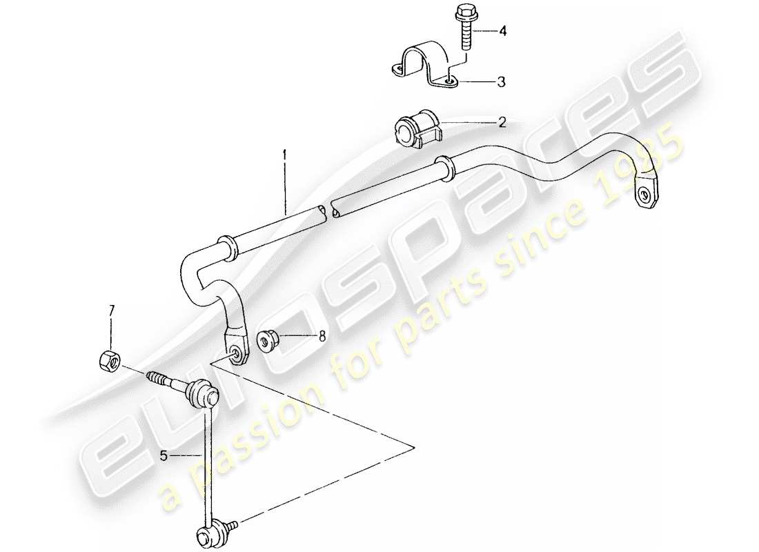 porsche 2004 (996) stabilizer part diagram