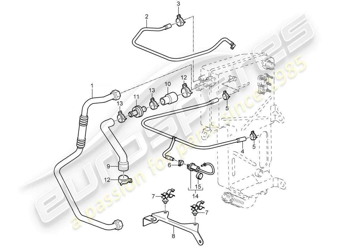 porsche 2011 (997-2 gt3) lines part diagram