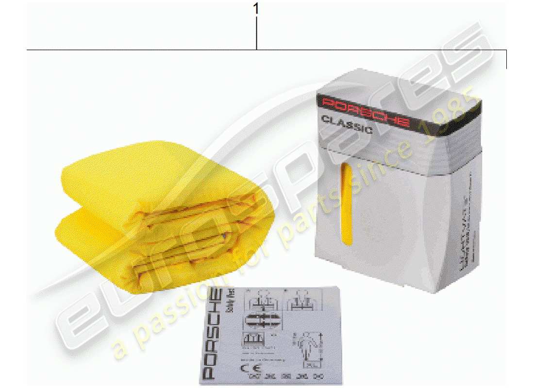 porsche classic accessories (1984) bodywarmer - warning function part diagram