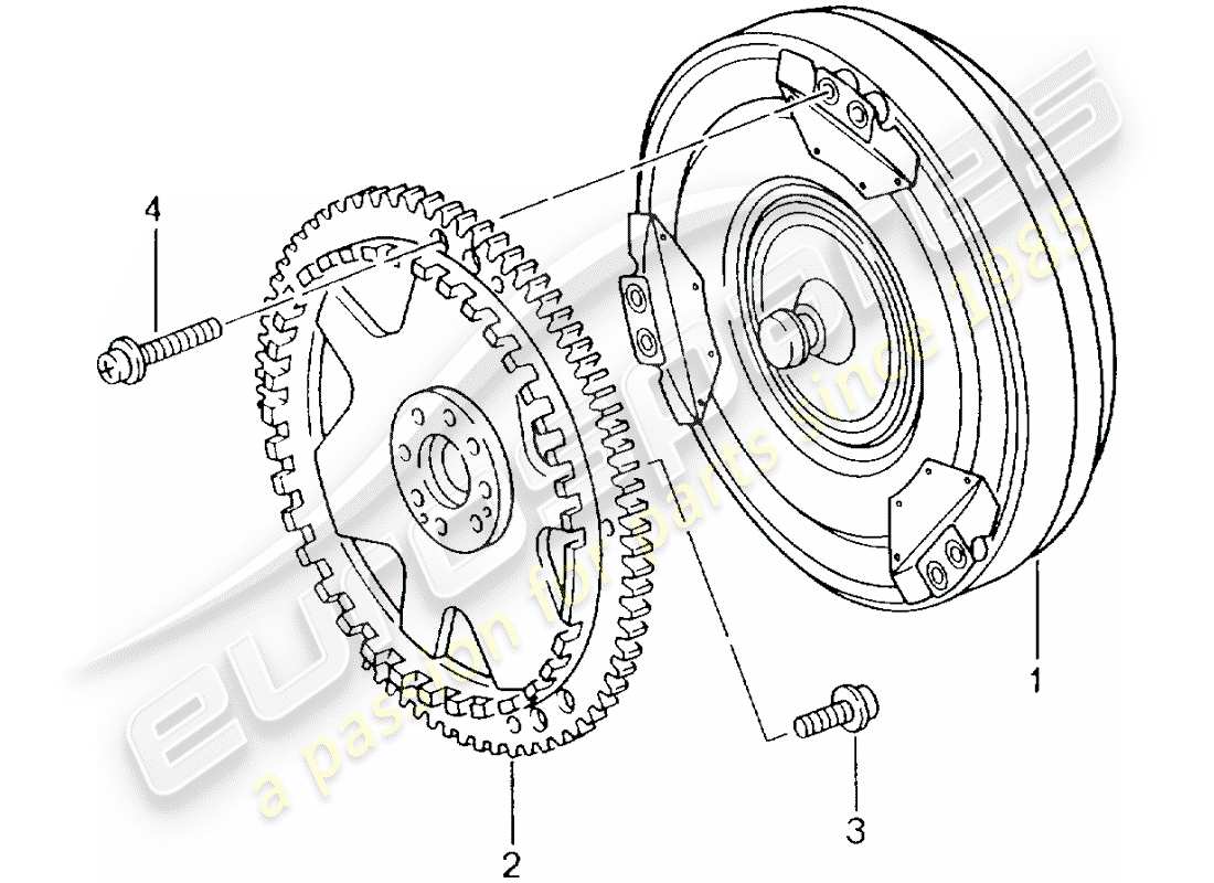 porsche 2001 (986 boxster) tiptronic - torque converter parts diagram