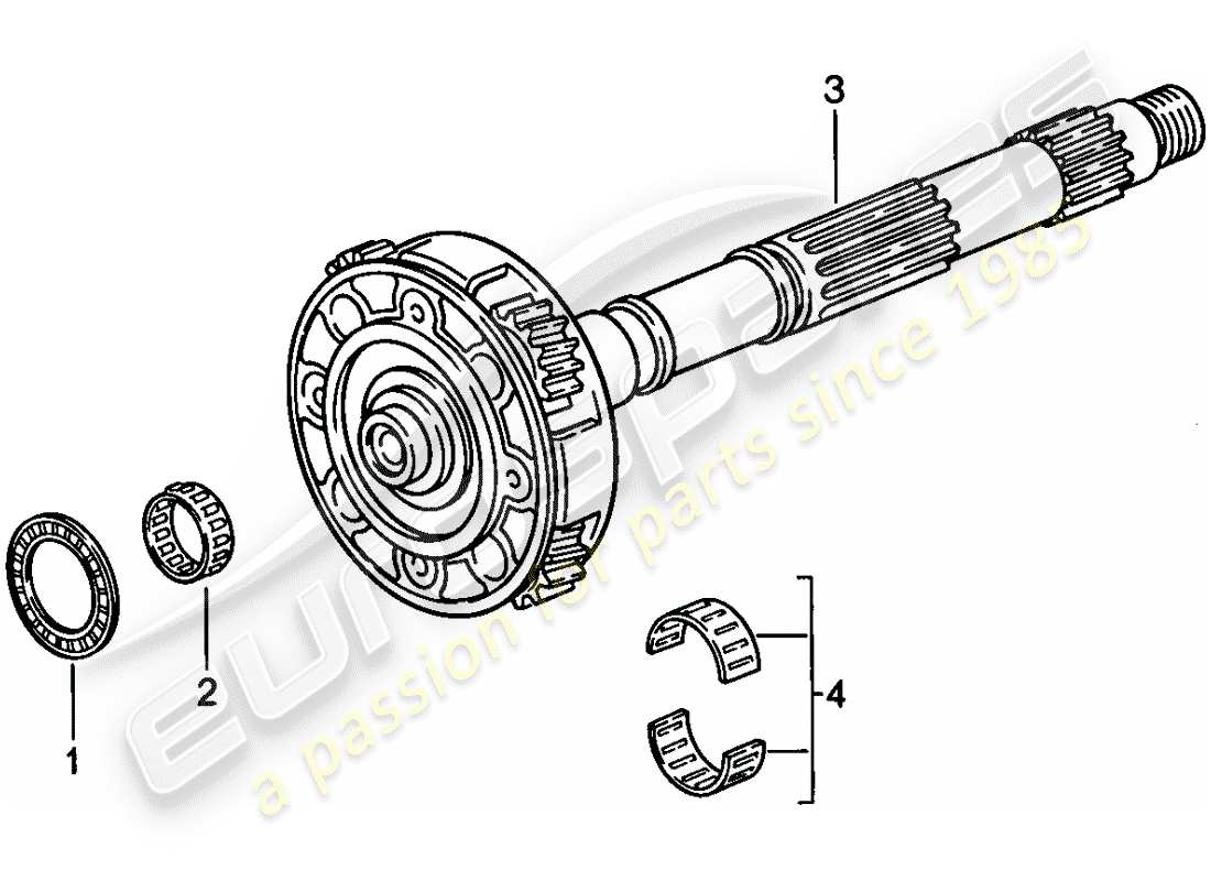 porsche 1985 (928) automatic transmission - planet pinion carrier part diagram