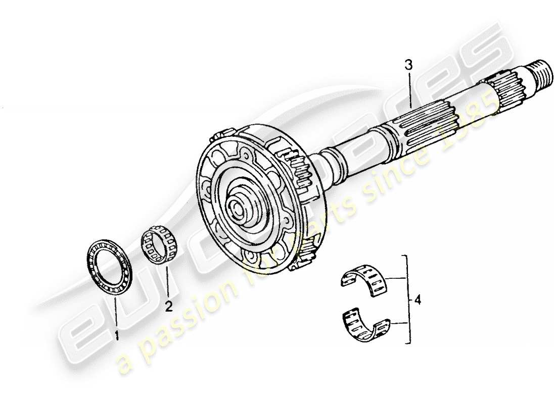 porsche 928 (1995) automatic transmission - planet pinion carrier part diagram