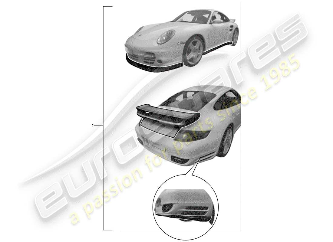 porsche 2004 (tequipment) aerokit part diagram