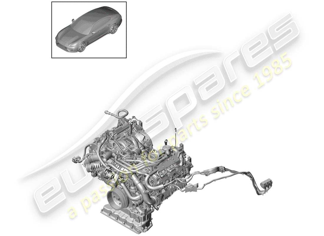 porsche 2020 (panamera 971-1) replacement engine part diagram