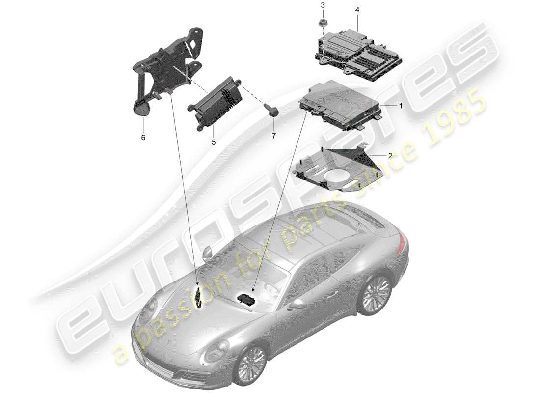 porsche 2017 (991-2) amplifier part diagram