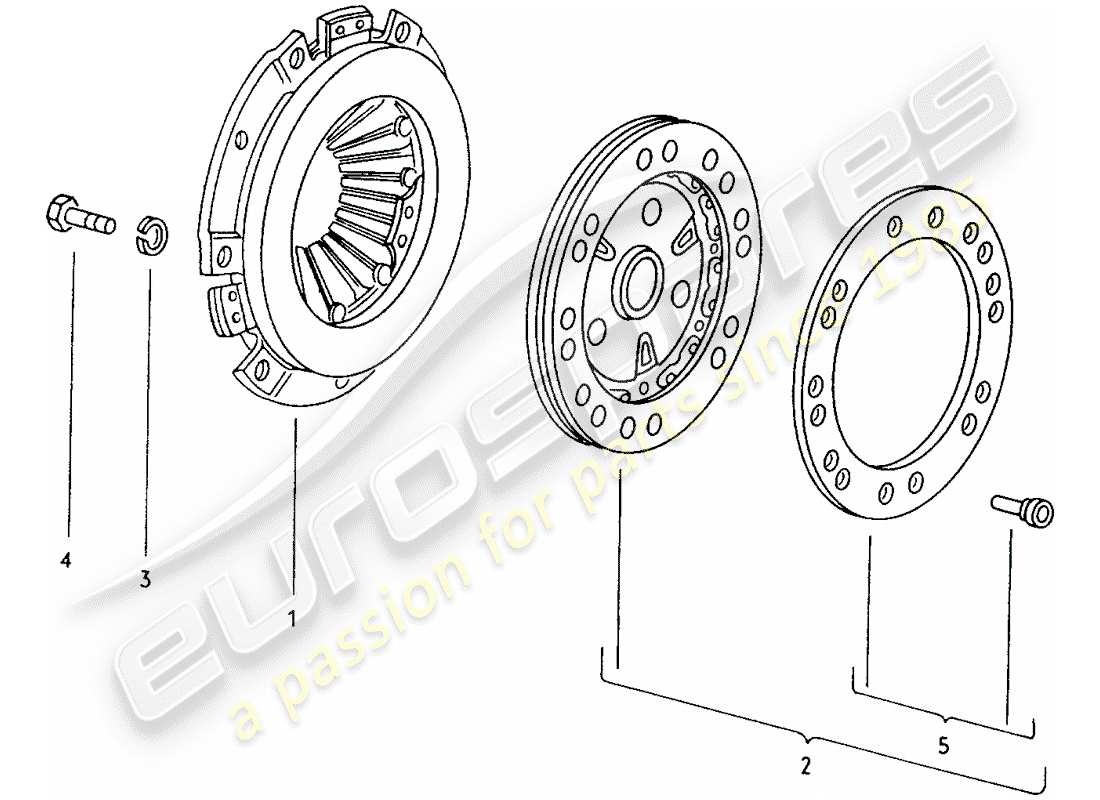 porsche 1974 (914) clutch part diagram